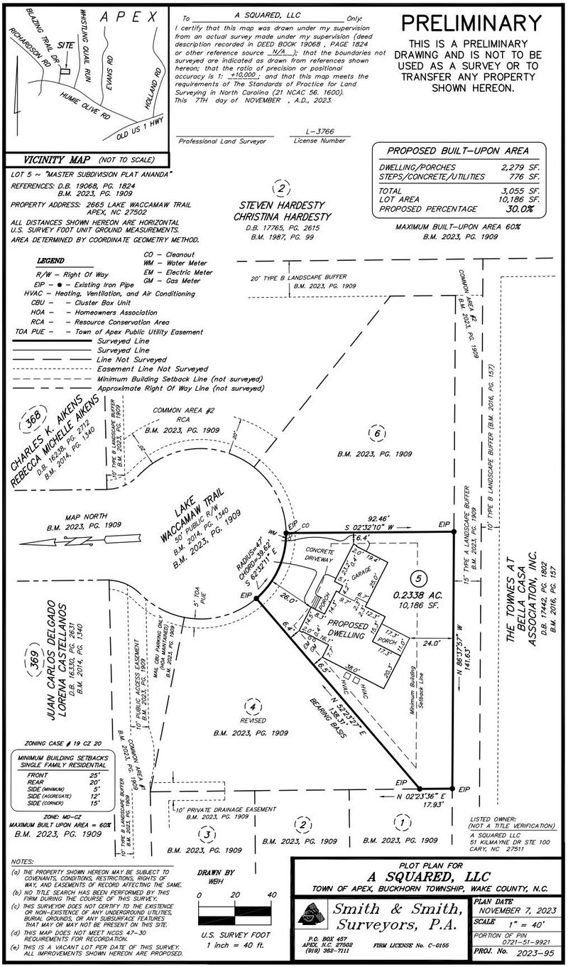 2665 Lake Waccamaw Trl Lot 5, Apex, NC 27502