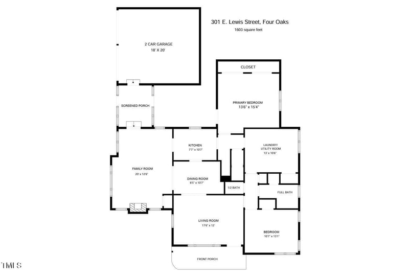 301 E Lewis St, Four Oaks, NC 27524