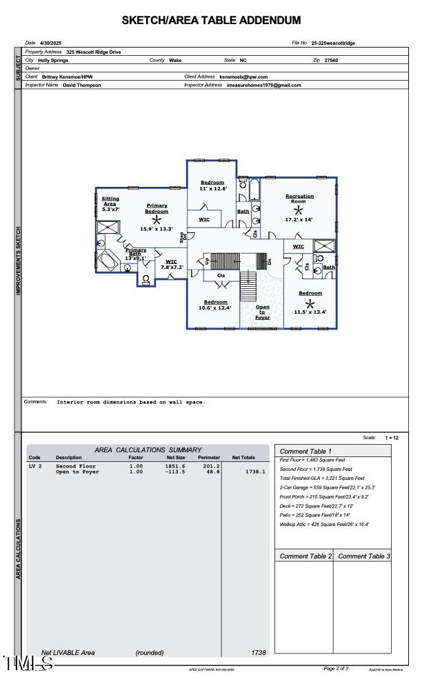 325 Wescott Ridge Dr, Holly Springs, NC 27540