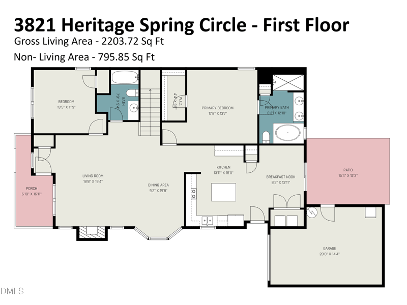 3821 Heritage Spring Cir, Wake Forest, NC 27587