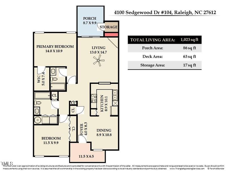 4100 Sedgewood Dr #104, Raleigh, NC 27612