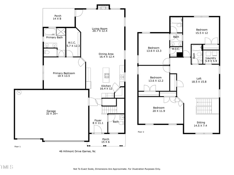 46 Hillmont Dr, Garner, NC 27529