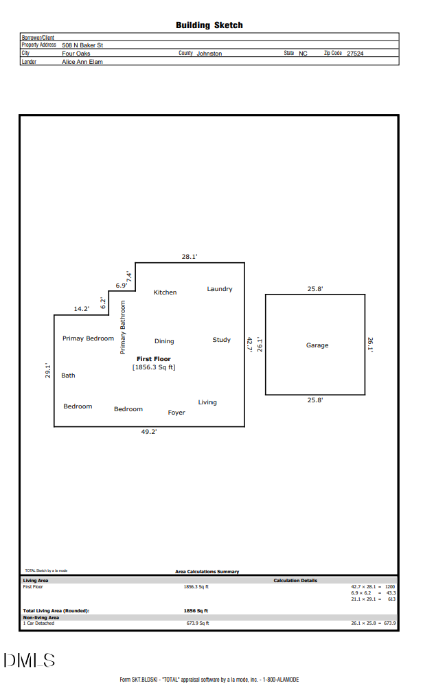 508 Baker St, Four Oaks, NC 27524