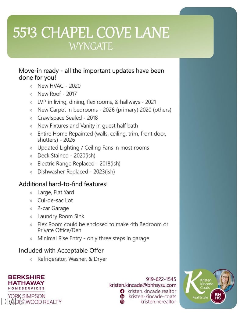 5513 Chapel Cove Ln, Raleigh, NC 27617