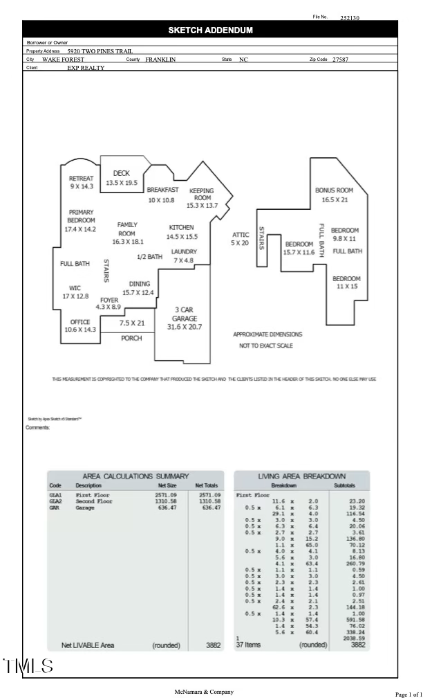 5920 Two Pines Trl, Wake Forest, NC 27587