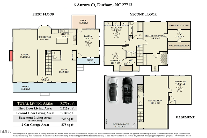 6 Aurora Ct, Durham, NC 27713