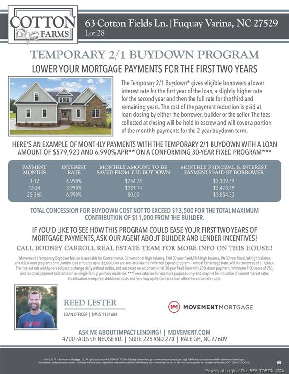 63 Cotton Fields Ln Lot 28, Fuquay Varina, NC 27526