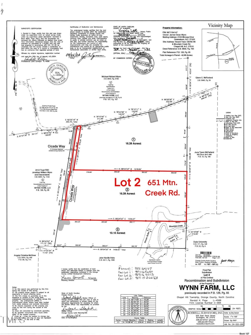 651 Mountain Creek Rd Lot 2, Chapel Hill, NC 27516