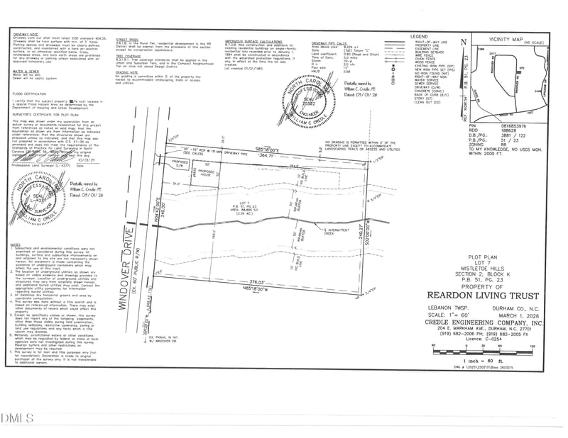 6832 Windover Dr Lot 07, Durham, NC 27712