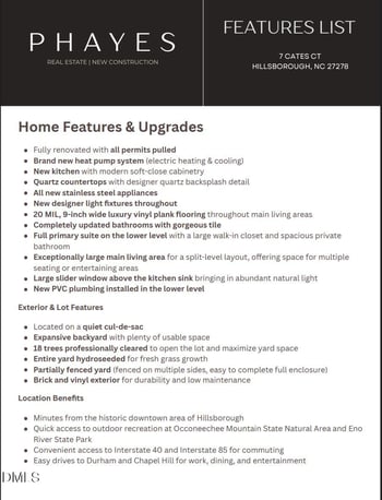 7 Cates Ct, Hillsborough, NC 27278