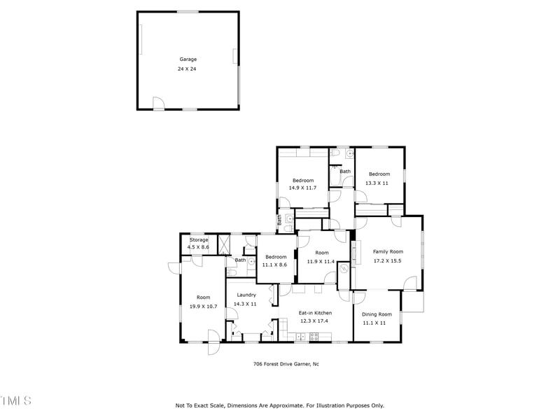 706 Forest Dr, Garner, NC 27529