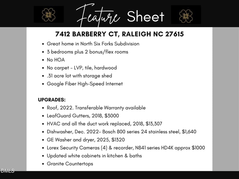 7412 Barberry Ct, Raleigh, NC 27615