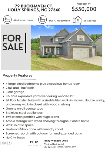 79 Buckhaven Ct, Holly Springs, NC 27540