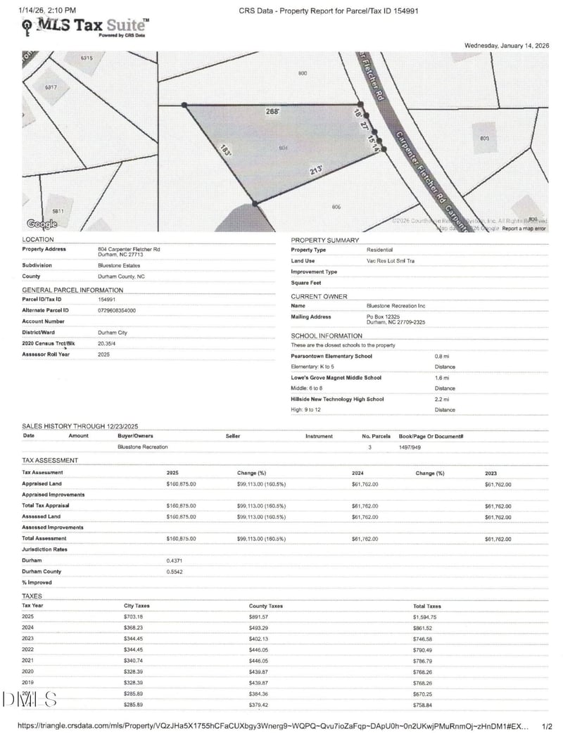 806 Carpenter Fletcher Rd Lot 6, Durham, NC 27713