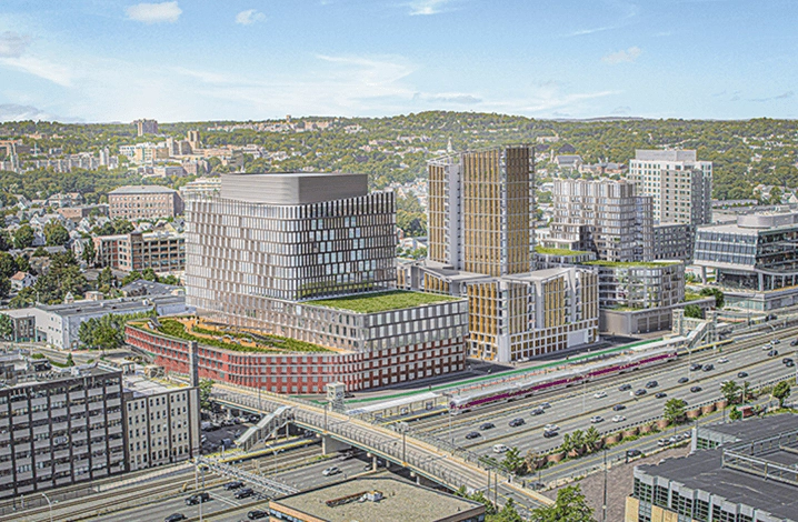 Architectural rendering of Allston Yards from the original article