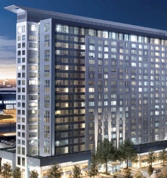 Archival illustration of Waterside Place apartment building