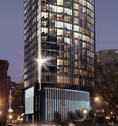Legacy illustration of Radian’s curved glass exterior at 120 Kingston Street