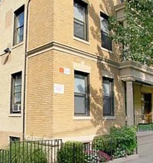 Brick apartment building exterior on Carol Avenue