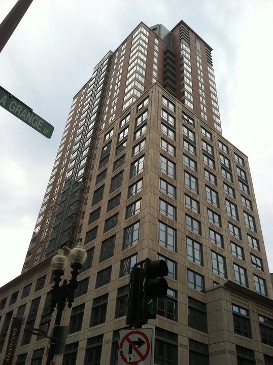 660 Washington apartment tower viewed from street level