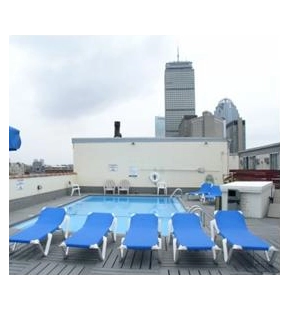 Rooftop pool and deck shown in the original XII Stoneholm guide