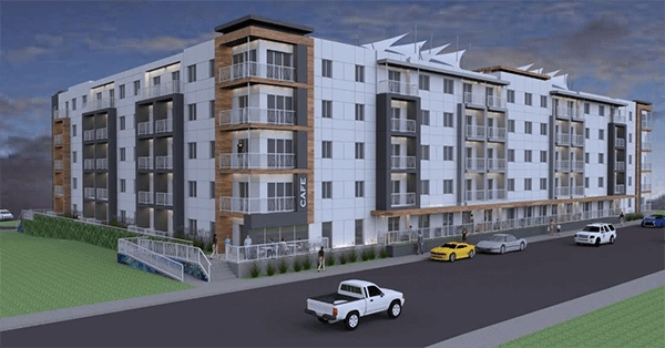 Rendering of the proposed Dunes at Paragon Boardwalk apartments