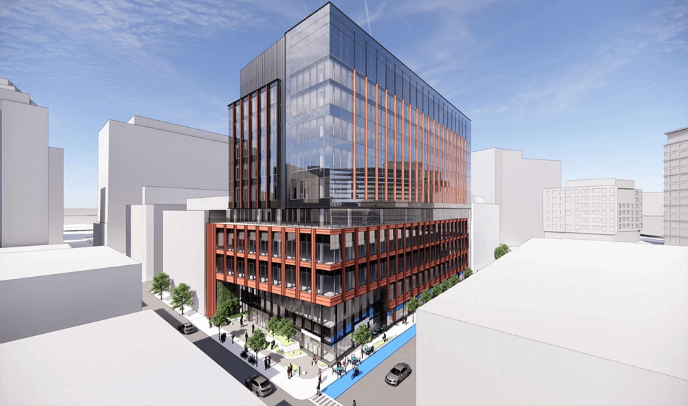 Historical rendering of the redevelopment proposed for 109 Brookline Avenue