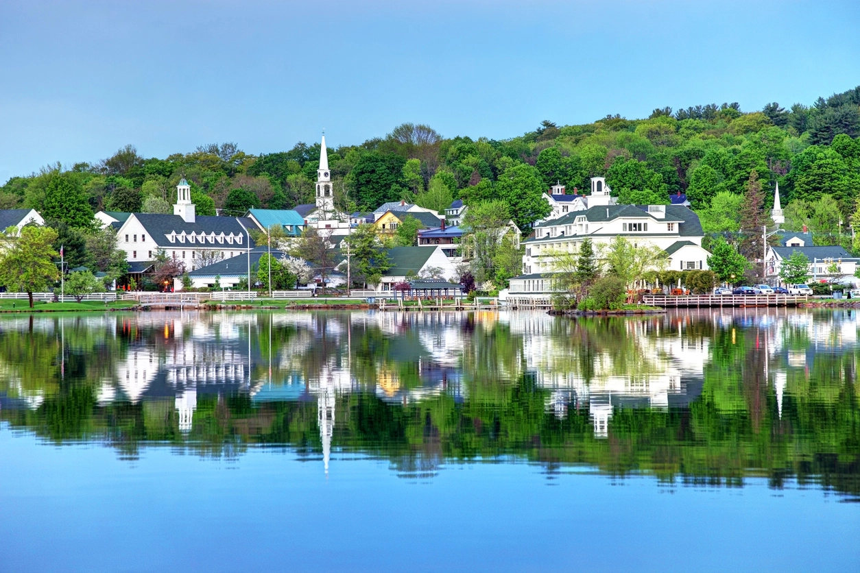 Lake Winnipesaukee waterfront in New Hampshire
