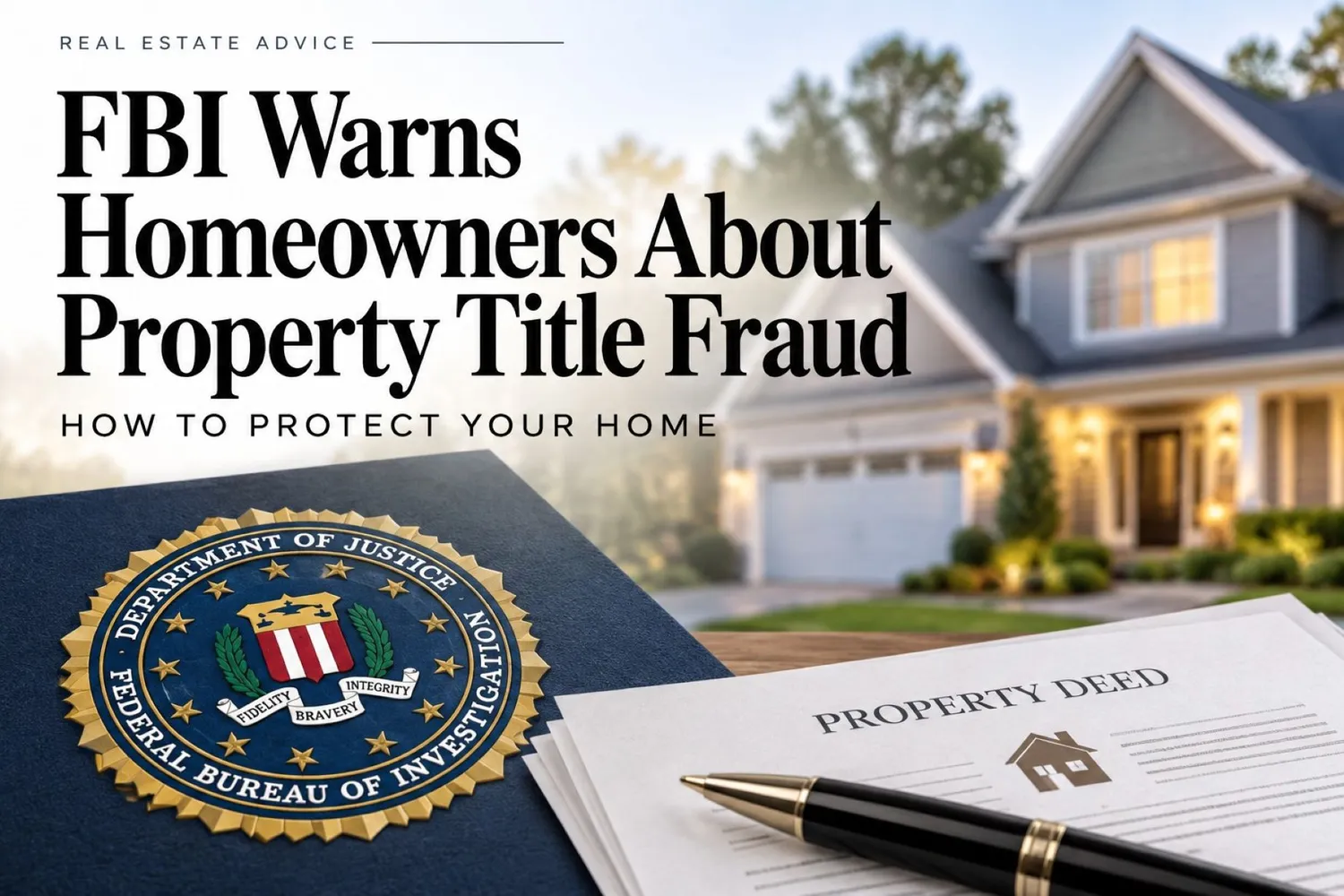 FBI Warns Homeowners About Property Title Fraud: How to Protect Your Home