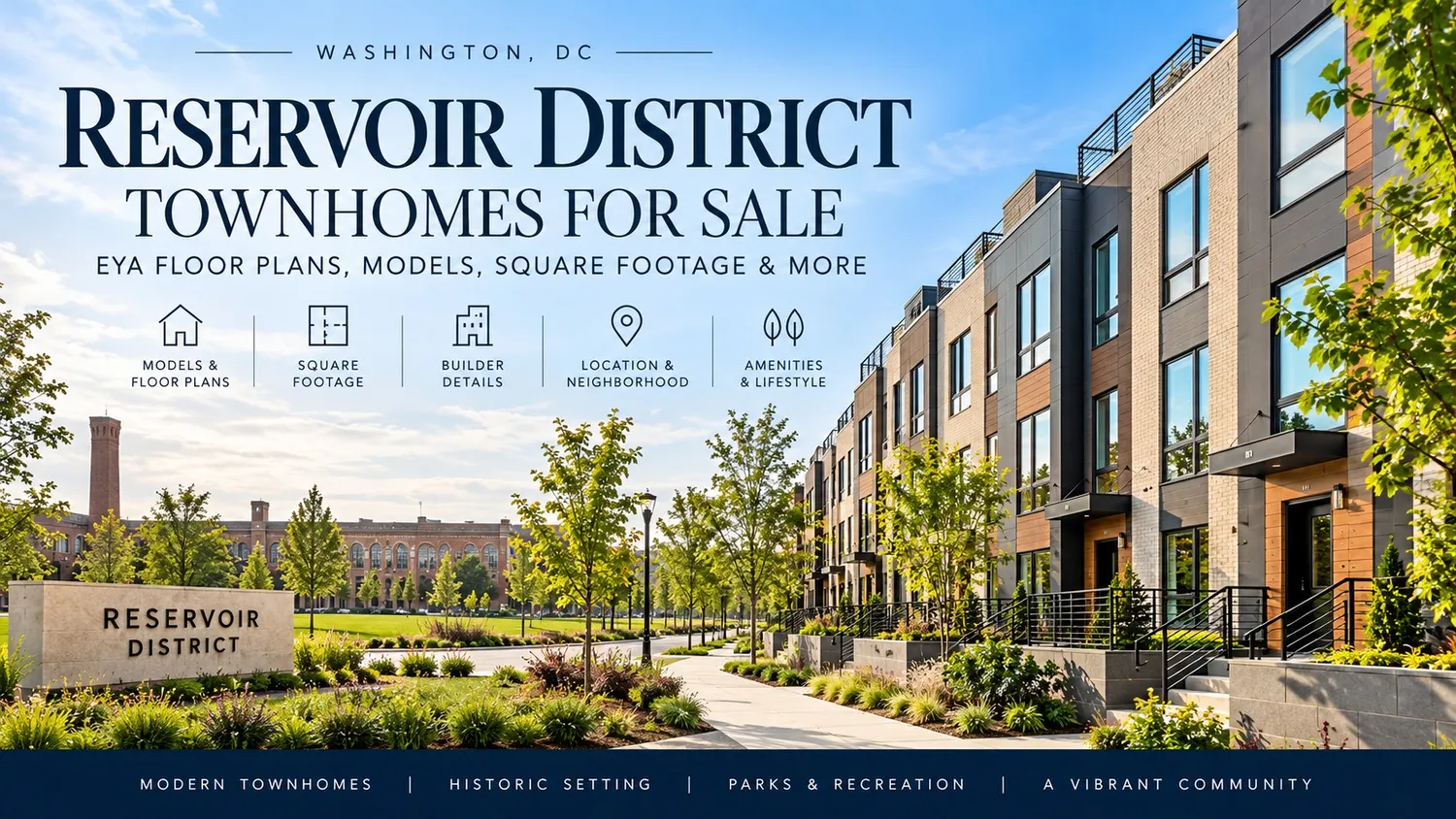 Reservoir District Townhomes in Washington, DC: EYA Floor Plans, Models & Square Footage