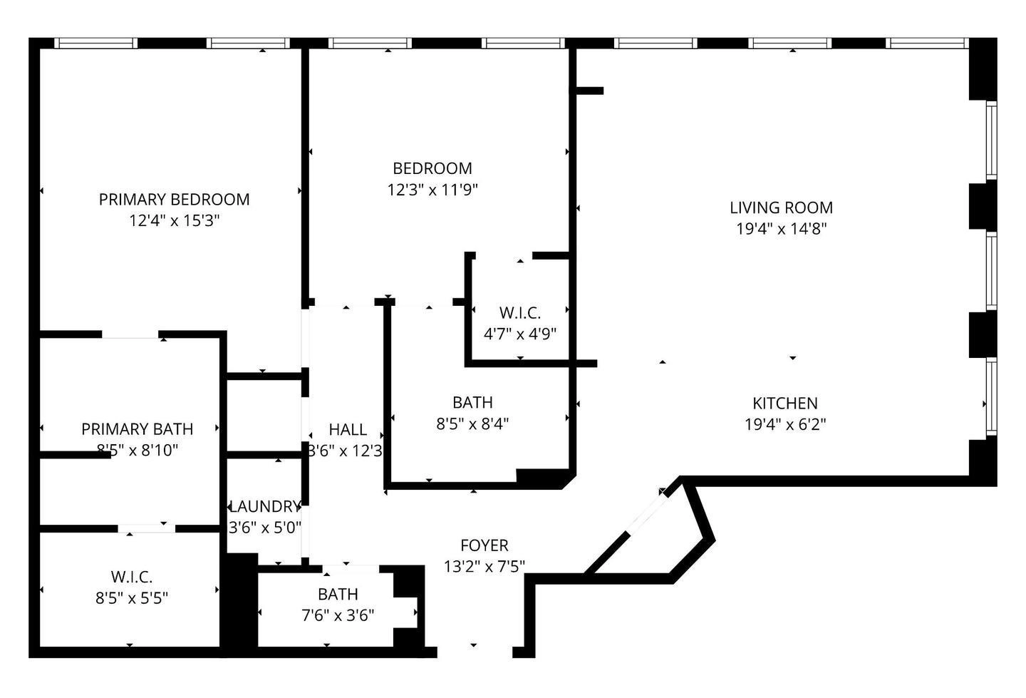 Waterview Condos floorplan  2 bedroom and 2.5