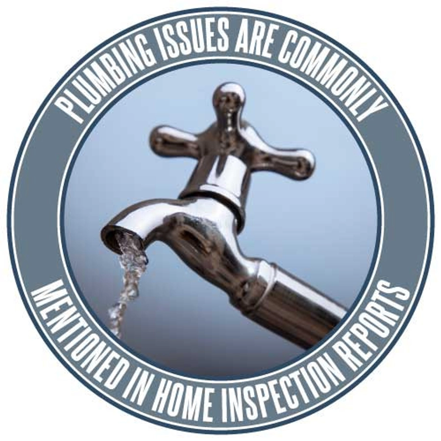 Plumbing issues are often notated in homes inspection reports