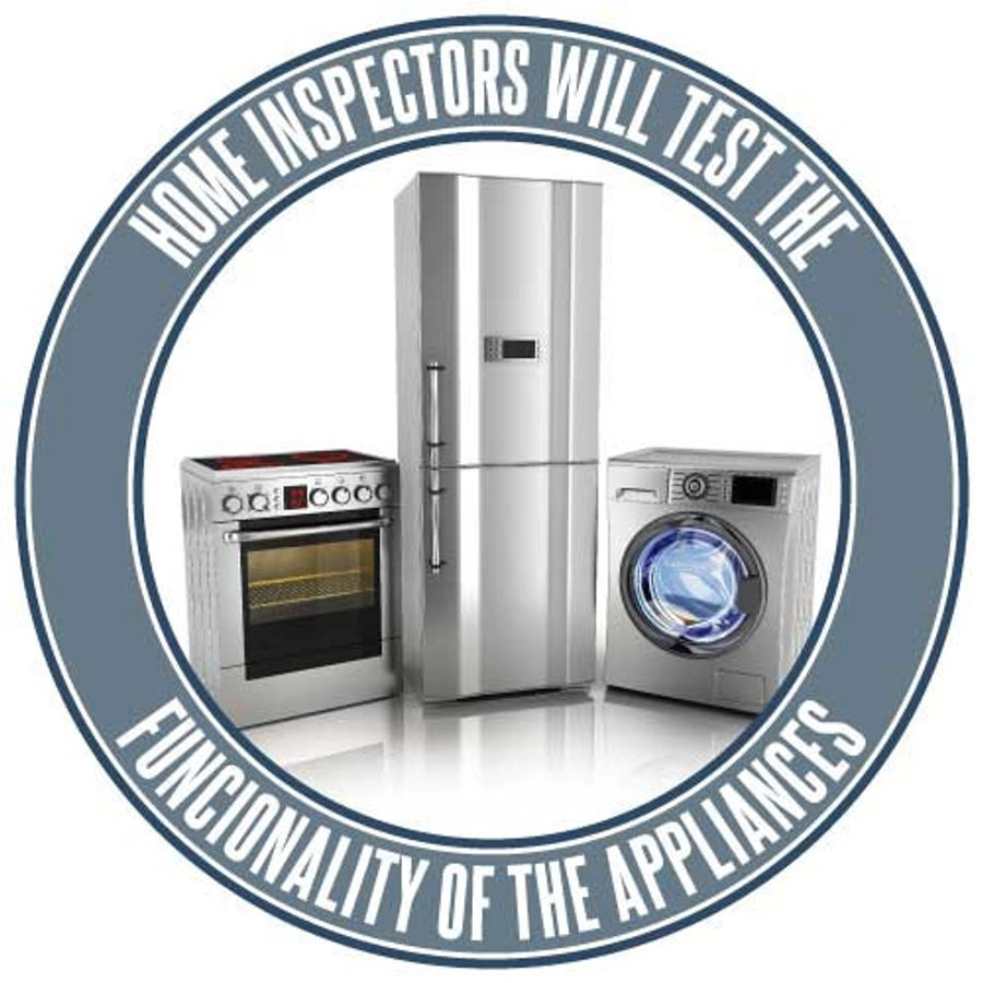 Home inspectors will test the functionality of the appliances
