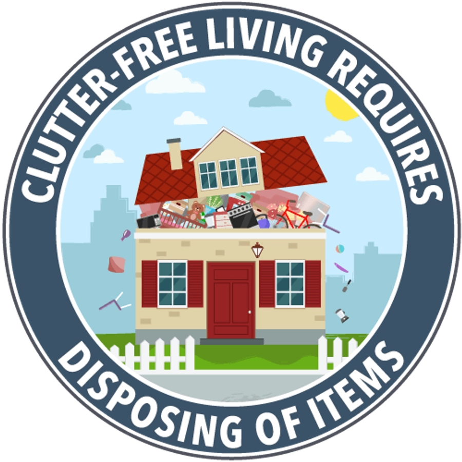 Clutter-free living requires disposing of items