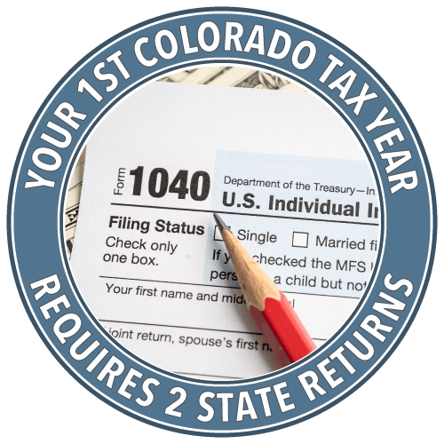 Your first colorado tax year requires two state returns