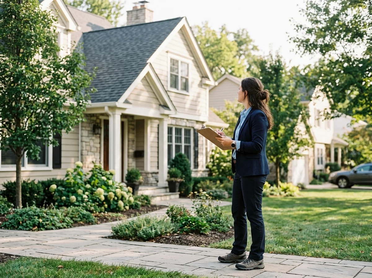 Appraiser reviewing a home during a North Carolina purchase contingency period