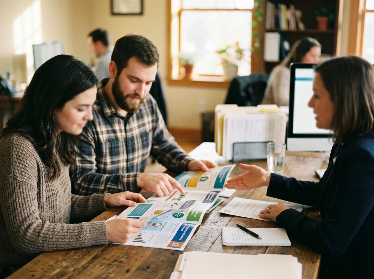 Lender consultation for a first-time buyer exploring NC mortgage assistance programs