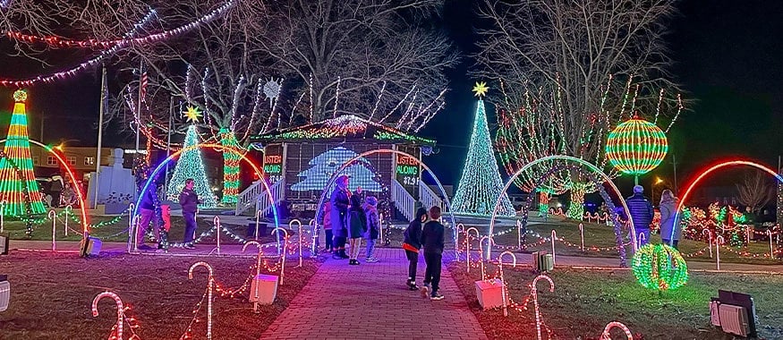 City square lights at Charlestown IN