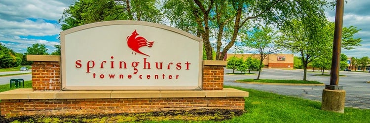 view of springhurst shopping center entrance