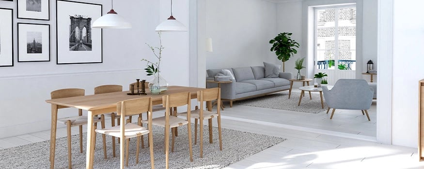 view of dining table and chairs
