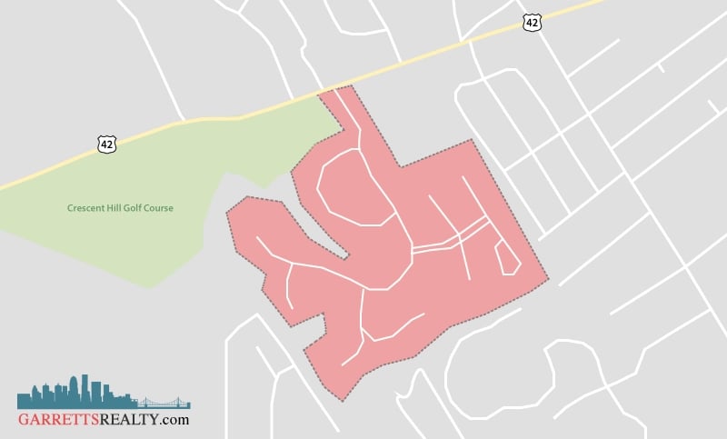 Mockingbird Gardens neighborhood map overlay