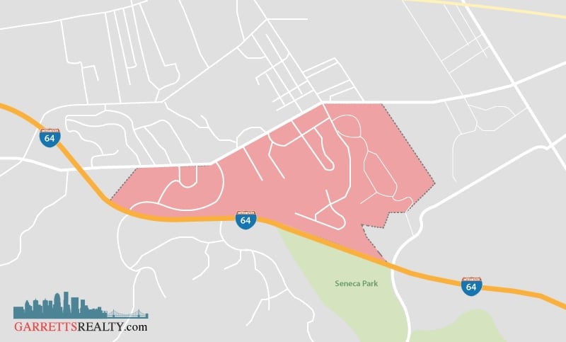 Cherokee Gardens neighborhood map overlay
