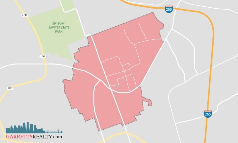 Neighborhood map of Anchorage KY