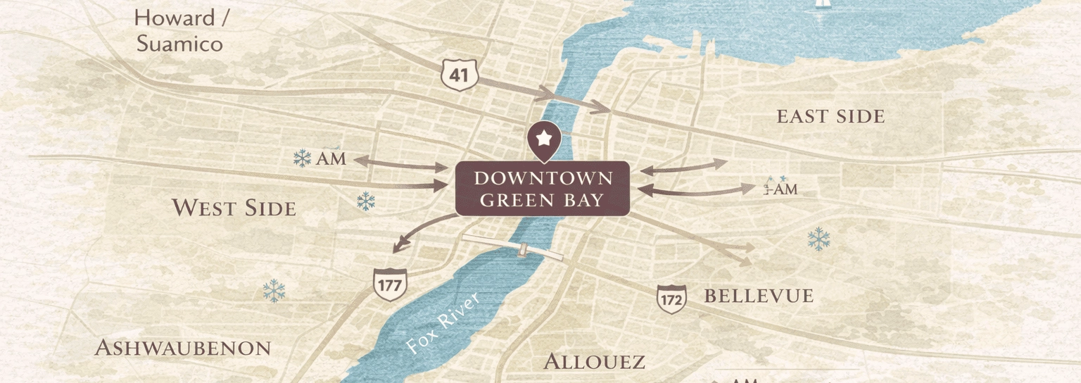 Greater Green Bay area – neighborhoods and daily routes