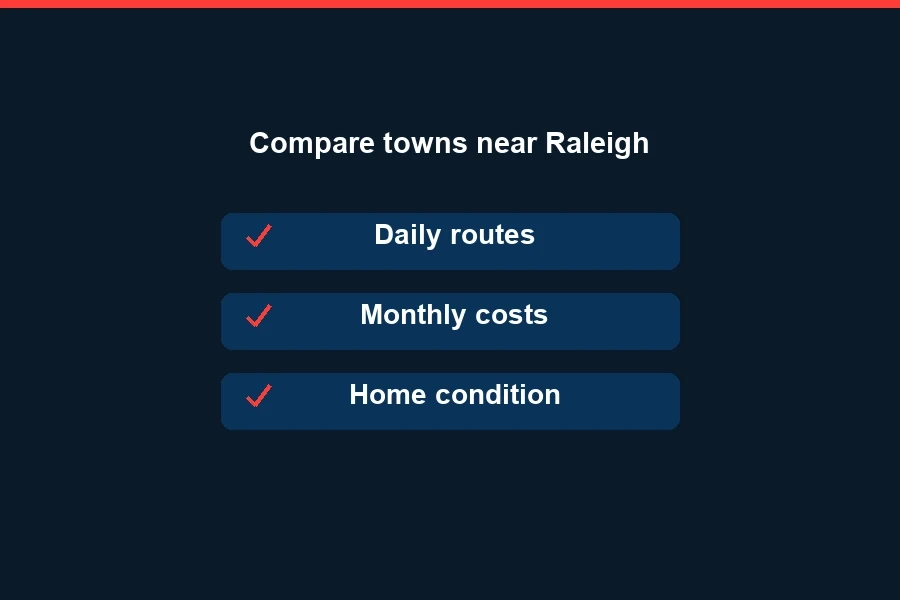Raleigh Suburbs: Compare 7 Towns, Daily Routes and Home Costs