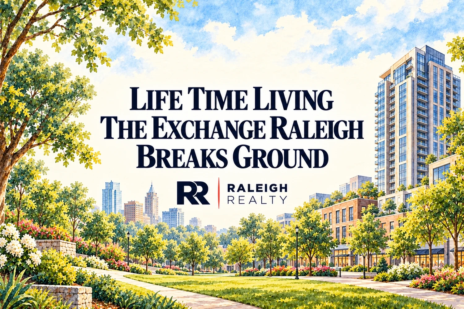 Life Time Living Breaks Ground at The Exchange Raleigh: 289 Midtown Apartments Planned