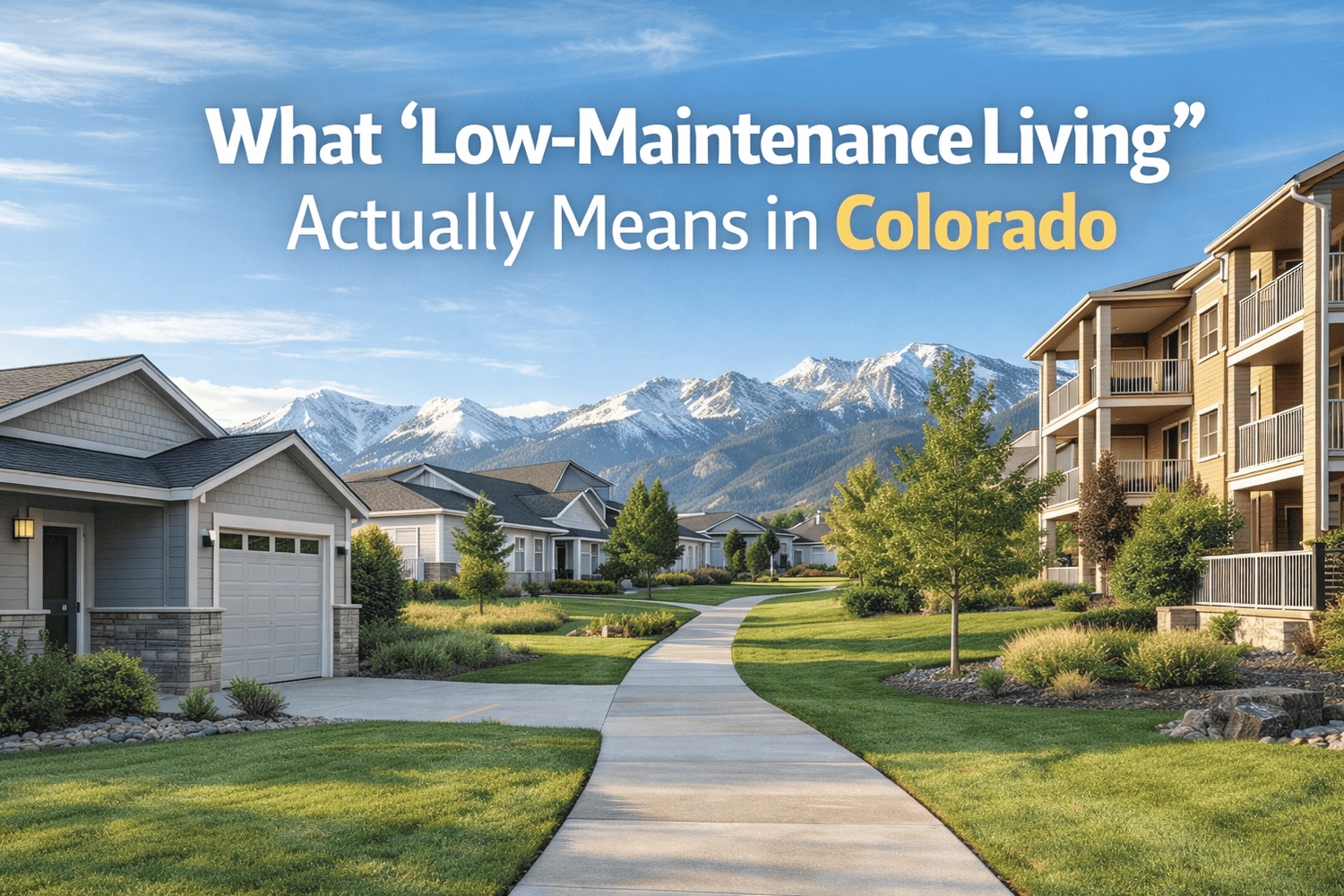 What “Low-Maintenance Living” Actually Means in Colorado (And What It Doesn’t)