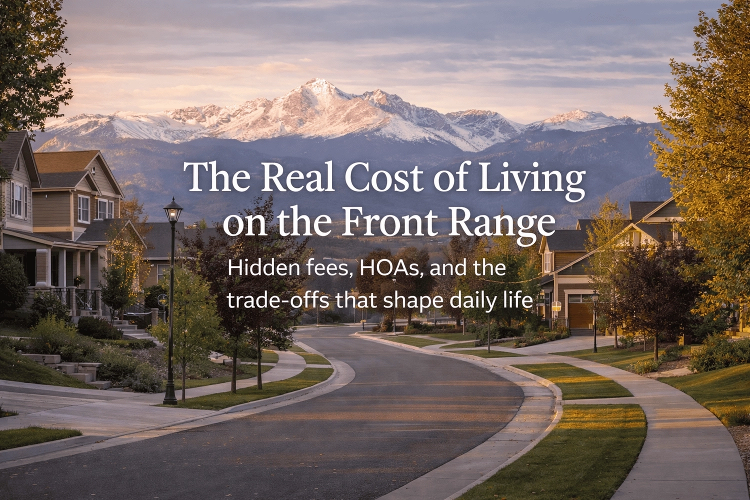The Real Cost of Living on the Front Range: Hidden Fees, HOAs, and Smart Trade-offs