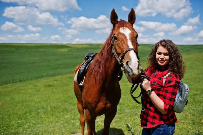Horse with woman