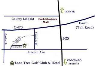 Map to Lone Tree Golf Club and Hotel Lone Tree Homes and real estate - Lone Tree Golf Club and Hotel