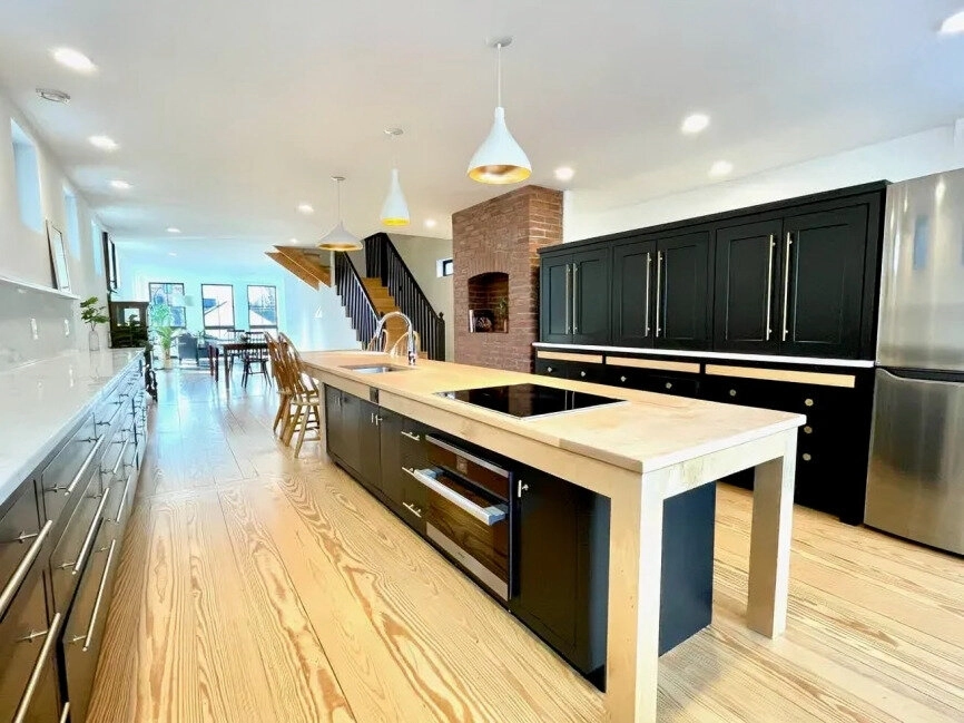 Handcrafted birch cabinetry built by local Denver artisans